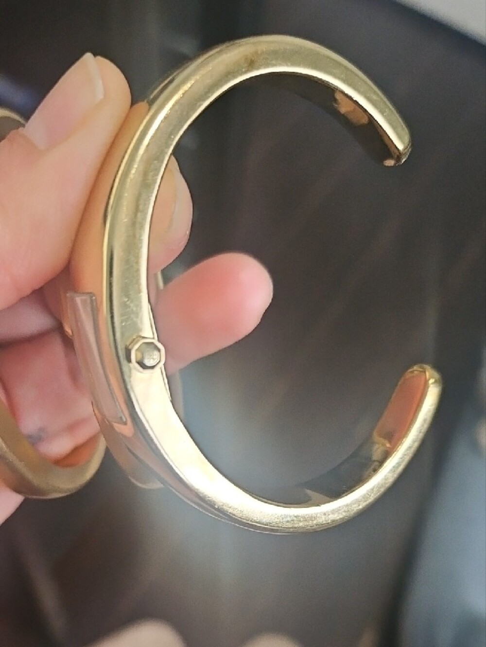 Tory Burch Gold and White Bangle Watch - Picture 6 of 8